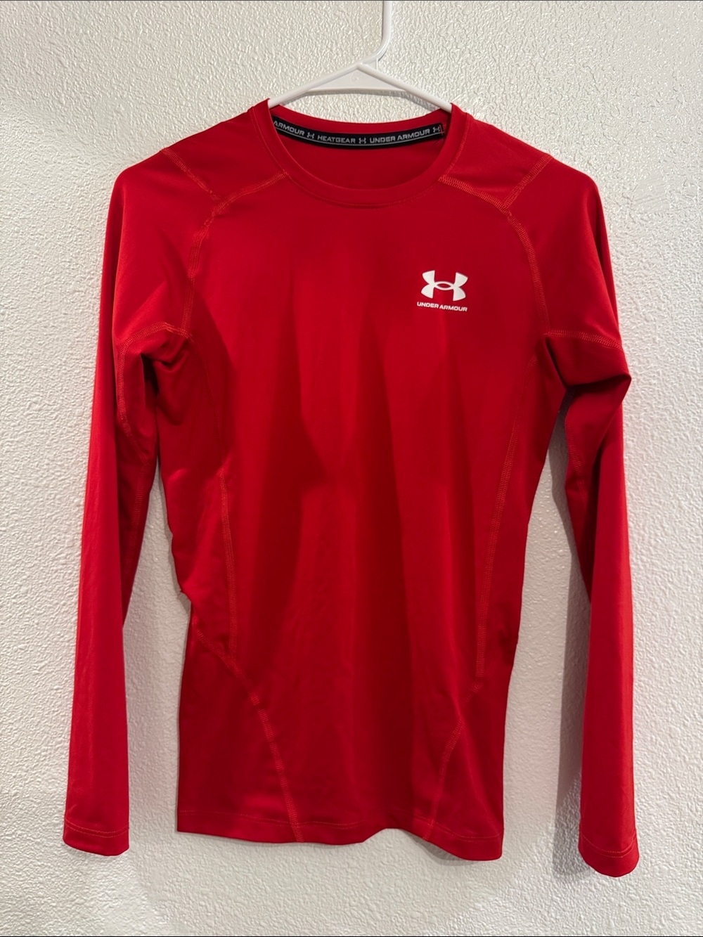 Under Armour Red Long-Sleeve Performance Compression Top